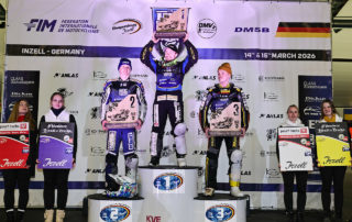 Podium Final 1, 2026 FIM Ice Speedway World Championship in Inzell, Germany © Good-Shoot
